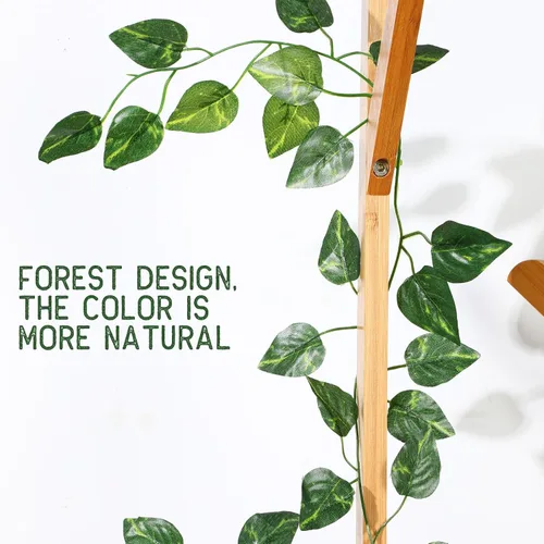 Vista 3 de Hotop Paquete de 72 enredaderas falsas de 472 pies para decoración de habitación, 72 hebras estéticas de hiedra artificial, plantas colgantes