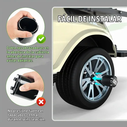 Vista 6 de 10L0L - Juego de cubiertas de tapa central para ruedas de carrito de golf universal SS para EZGO, Club Car, Yamaha, 4 piezas (negro)