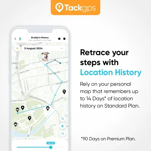 Vista 6 de Tack GPS [tarifa mensual más baja 30 días de duración de la batería Certificado FCC] -Niños, niños, mascotas, perros, gatos, ancianos, Alzheimer