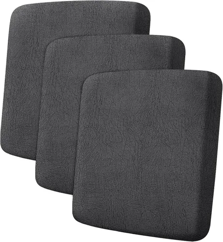 Vista 14 de ANARACHON Fundas de cojín de sofá con aspecto de cuero, juego de fundas de asiento de sofá, protector de muebles para sillón seccional, sofá biplaza