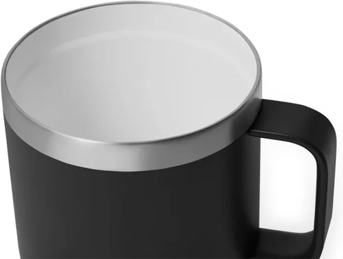Vista 5 de YETI Rambler - Taza apilable con forro de cerámica, de 14 onzas, aislada al vacío, de acero inoxidable con tapa MagSlider, color negro