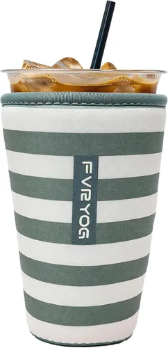 Vista 50 de Reusable Insulated Neoprene Iced Coffee Sleeves for Iced Coffee Cups, Coffee Coolies sleeves for Iced & Hot Drinks
