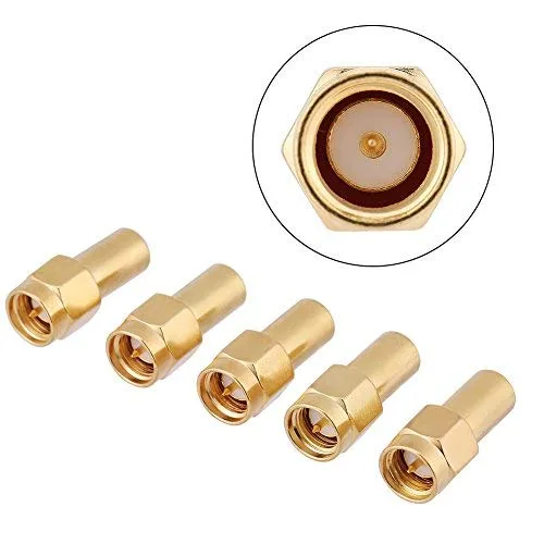 Vista 4 de Hilitand Terminadores coaxiales SMA conector macho RF coaxial emparejado terminador carga de terminación 50 ohmios 2W SMA Terminator