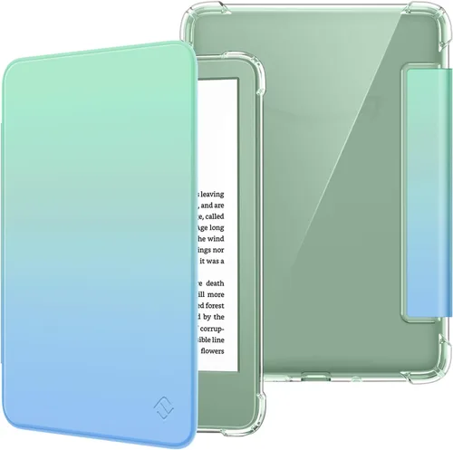 Vista 14 de Fintie - Funda delgada de TPU para Kindle de 6 pulgadas de 11.ª generación 2024/2022, color verde agave Ultra Clear Transparent Soft TPU Back