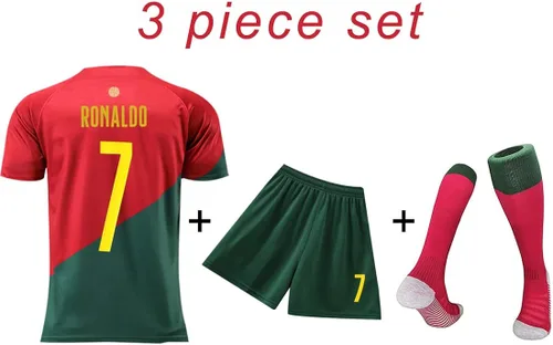 Vista 2 de Camiseta de fútbol n. 7, camiseta de fútbol, fanáticos de los deportes al aire libre, camiseta para niños y jóvenes, kit de regalo