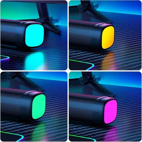 Vista 2 de Barra de sonido para Smart TV, barra de sonido de 100 W con 3 luces RGB dinámicas, Bluetooth 5.3, conexión ARC/Opt/AUX, volumen dinámico 3 modos