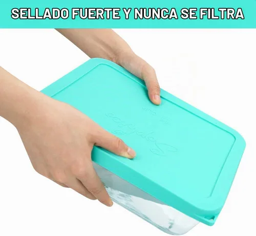 Vista 4 de SOPHICO 7212-PC - Tapas rectangulares de silicona para vidrio Pyrex (11 tazas) Silicona de grado alimenticio, a prueba de fugas, tapas herméticas