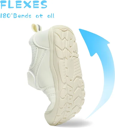 Vista 3 de SOPMDH Zapatos para niños y niñas, zapatos transpirables para caminar, ligeros, antideslizantes, para recién nacidos, zapatos planos 6, 9, 12, 18