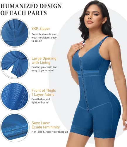 Vista 5 de M MYODRESS Fajas Colombianas Moldeadoras Posparto Etapa 2 Body Shaper Prenda de Compresión Tummy Tuck Shapewear con sujetador