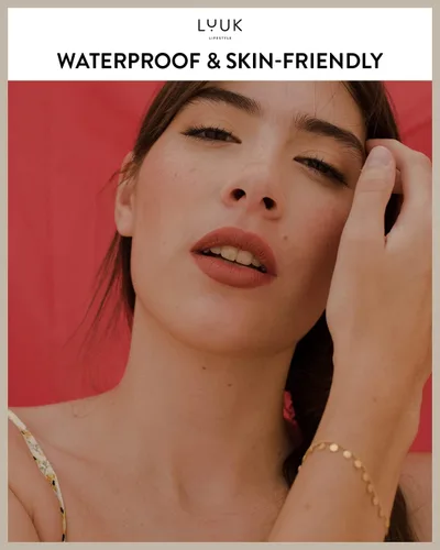 Vista 3 de LUUK LIFESTYLE Pulsera de acero inoxidable con colgante y tarjeta de felicidad, filigrana y joyería minimalista para mujer, idea de regalo única