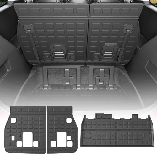 Vista 15 de powoq Alfombrilla de carga y respaldo compatibles con Toyota RAV4 2013-2017 Alfombrilla para maletero y respaldo