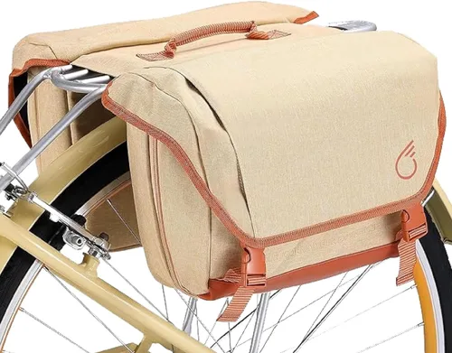 Vista 11 de sixthreezero Bolsa de bicicleta de doble cara para bastidor trasero, bolsas de almacenamiento de alforjas dobles universales impermeables