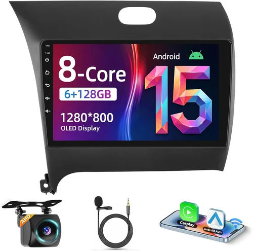 Vista 10 de 4+64G Android 15 Radio de coche para KIA Forte Cerato K3 2013-2018 unidad principal 9" Touchscreen for Forte Car Stereo, Wireless CarPlay/Android