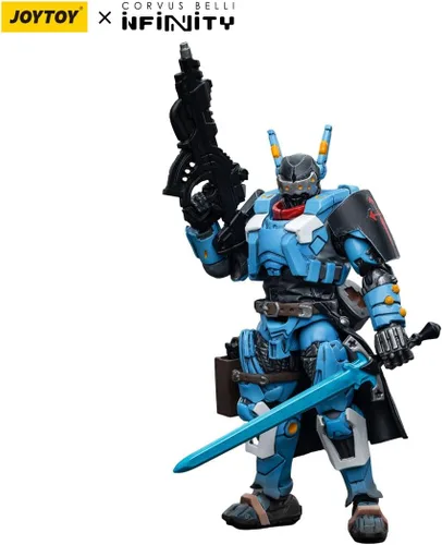 Vista 2 de JoyToy Infinity Corvus Belli 1/18 Figura de acción PanOceania Knight of Santiago Hacker