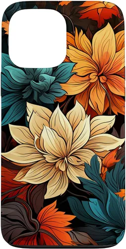 Vista 24 de Red and Orange Autumn Colors Fall Leaves Floral Pattern Case for iPhone 17