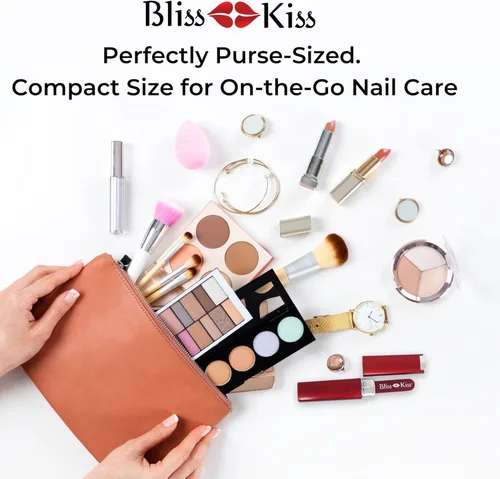 Vista 3 de Lima de uñas con punta de cristal, de Bliss Kiss, S, Rojo
