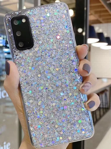Vista 10 de Diseñada para Samsung Galaxy S22, con purpurina brillante para mujeres y niñas, bonita funda protectora de goma delgada para Galaxy S22 5G de 6.1