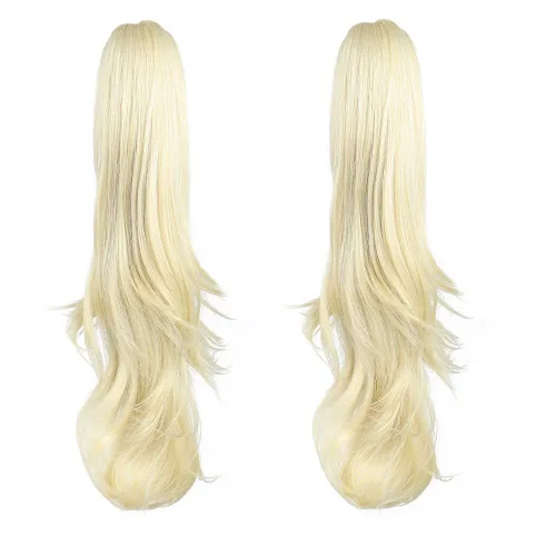 Vista 65 de Extensiones de cola de caballo, extensiones de cabello de cola de caballo con clip de garra marrón oscuro para mujer, pieza de cabello rizado