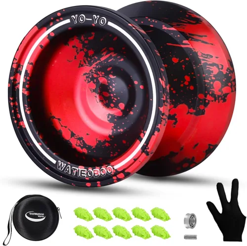 Vista 6 de WATIEOBOO Yoyo Yoyo sensible para principiantes Yoyo profesional no sensible para adultos Yoyos de trucos metálicos profesionales con kit