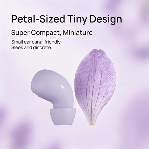 Vista 2 de Mini auriculares invisibles del sueño, pequeños auriculares Púrpura