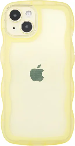 Vista 89 de SKYLMW Funda compatible con iPhone 12 Pro, diseño de ondas rizadas kawaii, borde chapado de lujo, elegante parte trasera transparente brillante, TPU