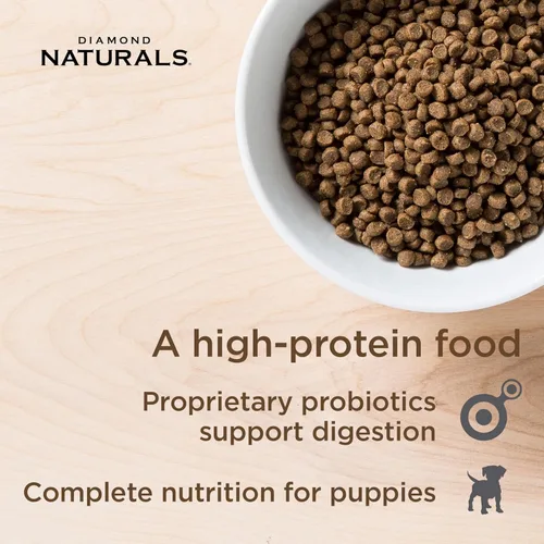 Vista 3 de Diamond Naturals Alimento seco para cachorros de raza pequeña y media, pollo, 6 libras