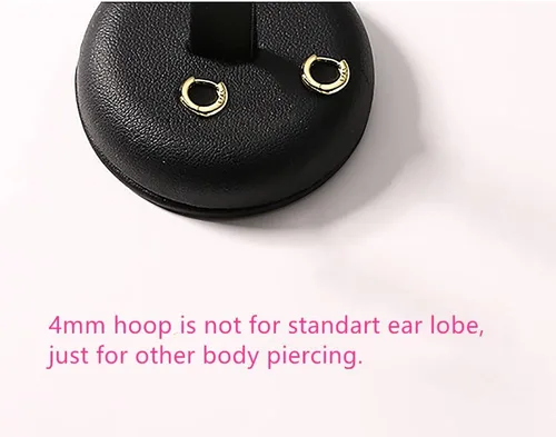 Vista 4 de Aretes de aro pequeños minimalistas para mujeres y niñas, plata de ley 925, pulido dorado, mini arracadas para cartílago, hélix, envoltura fina