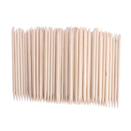 Vista 9 de AHIER - Palitos de madera naranja de 4.5 pulgadas para uñas, 100 palitos de madera para empujadores de cutículas de doble cabeza, herramientas