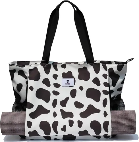 Vista 21 de Bolsa para esterilla de yoga ESVAN, bolsa de mano para yoga, bandolera para esterilla de yoga, bolsa de transporte para oficina, yoga, pilates