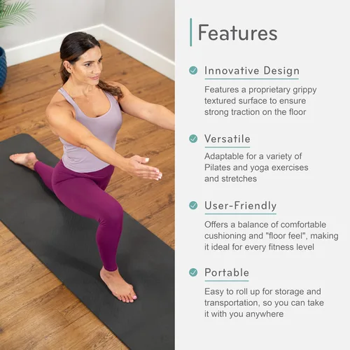 Vista 4 de Balanced Body EcoWise - Alfombrilla de pilates, almohadilla antideslizante suave para fitness, entrenamiento, ejercicio y entrenamientos en casa