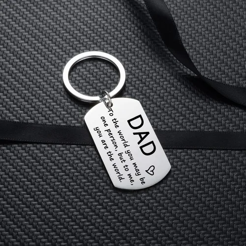 Vista 2 de YEEQIN Regalos para papá de hijo e hija, llaveros de regalo para papá, padrastro, llaveros para hombre, para papá, papá, padrastro, padrastro