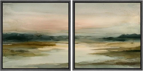 Vista 67 de SIGNFORD Impresión en Lienzo Enmarcado Arte de Pared Art Nouveau Lago de Cisnes Elegantes Ilustraciones de Aves Acuáticas Moderno Boho Naturaleza