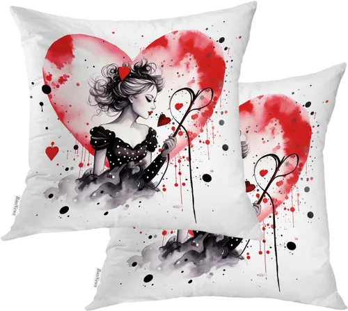 Vista 17 de Geometric Patterns Throw Pillow Covers, Black and White Designs Cushion Cases Digital Blended Hidden Zipperl Decorative Pillow Covers Square 16X16