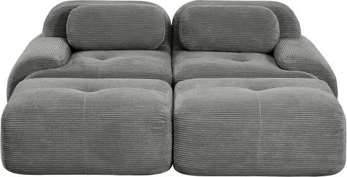Vista 32 de Sofá comprimido moderno de espuma viscoelástica de 82 pulgadas, sofás seccionales grandes de 2 plazas para sala de estar, sofá modular Cloud que