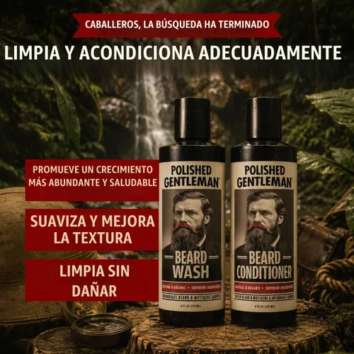 Vista 2 de Polished Gentleman - Juego de champú y acondicionador para barba