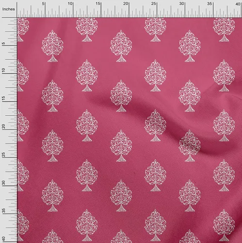 Vista 4 de oneOone Cotton Flex Magenta Fabric Block Fabric for Sewing Printed Craft Fabric By The Yard 40 Inch Wide-HQ