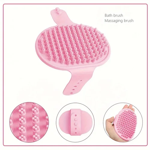 Vista 5 de 7 in 1 Small Pet Grooming Kit Rabbit Hamster Guinea Pig Grooming Tools with Slicker Brush Bath Massage Comb Nail Clipper and File for Small Animals