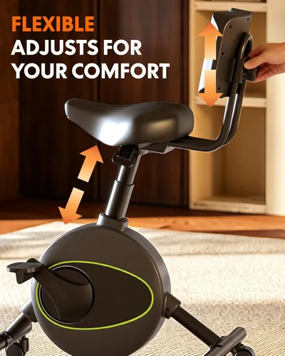 Vista 5 de FLEXISPOT Bicicleta de ejercicio con escritorio 2D, bicicleta bajo escritorio que ahorra espacio con escritorio removible, bicicletas estacionarias