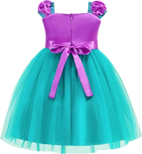 Vista 2 de Mermaid Costumes for Toddler Girls,Mermaid Dress for Kids,Birthday Halloween Party Dress Up Outfits