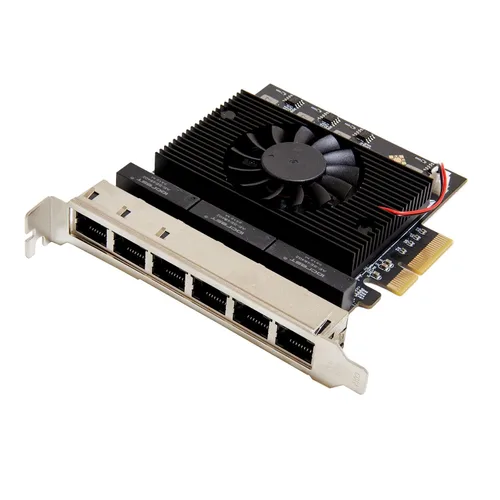 Vista 20 de IO CREST Tarjeta Ethernet de 4 Puertos Gigabit M.2 Clave M+B SI-PEX24092