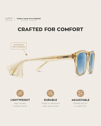 Vista 4 de WearMe Pro Gafas de sol rectangulares retro polarizadas para hombre