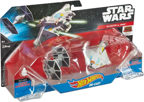 Vista 4 de Hot Wheels Star Wars Rebels Ghost vs. Tie Fighter Starships (paquete de 2)