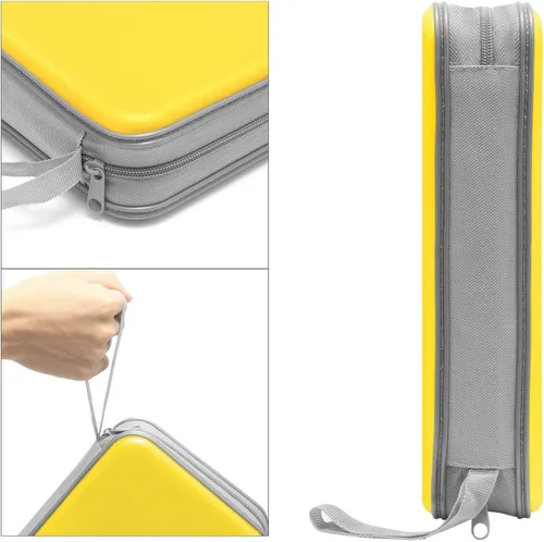 Vista 3 de Siveit Funda para CD, soporte para 80 CD/DVD, carteras para CD/DVD, fundas para discos de CD/DVD, organizador duro de plástico para CD/DVD