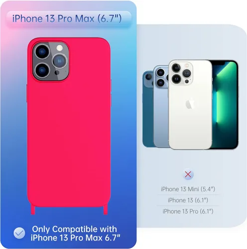 Vista 141 de Funda compatible con iPhone 8 Plus, iPhone 7 Plus/6 Plus/6S Plus con cordón, funda cruzada para iPhone con correa ajustable de silicona para iPhone