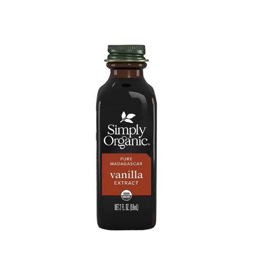 Vista 2 de Simply Organic, extracto puro de vainilla de Madagascar, frasco de vidrio de 2 onzas, sabor sin azúcar certificado orgánico para batidos