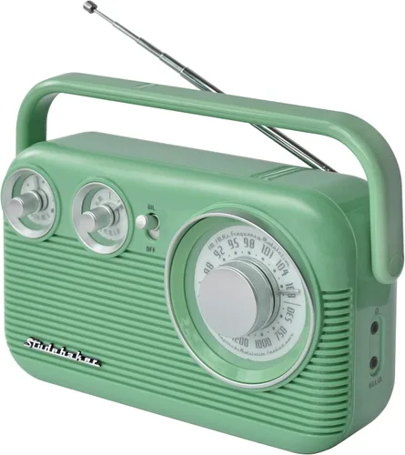 Vista 3 de Studebaker Radio AM/FM portátil retro SB2003 (verde azulado)