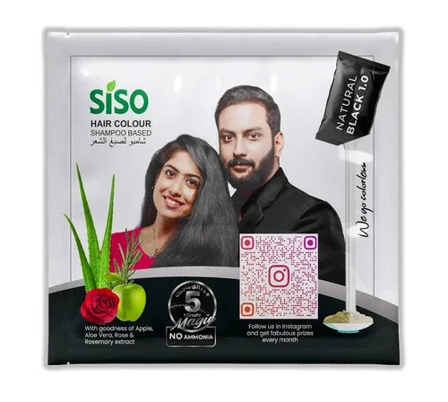 Vista 4 de Siso Color de cabello (0.71 oz) negro natural, paquete de 20