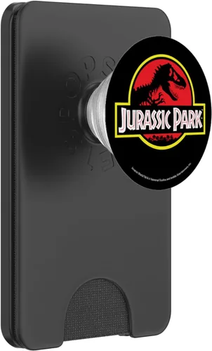 Vista 7 de Jurassic Park PopSockets PopGrip estándar con logotipo original clásico