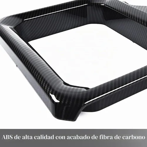 Vista 6 de Cubierta de panel de consola central de fibra de carbono con portavasos para apoyabrazos delantero Compatible con 2019-2025 Dodge RAM 1500 2500 3500