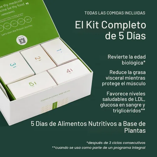 Vista 2 de Prolon Kit de ayuno de 5 días Programa de ayuno para mujeres y hombres Desarrollado para no romper tu ayuno Comidas y aperitivos prefabricados